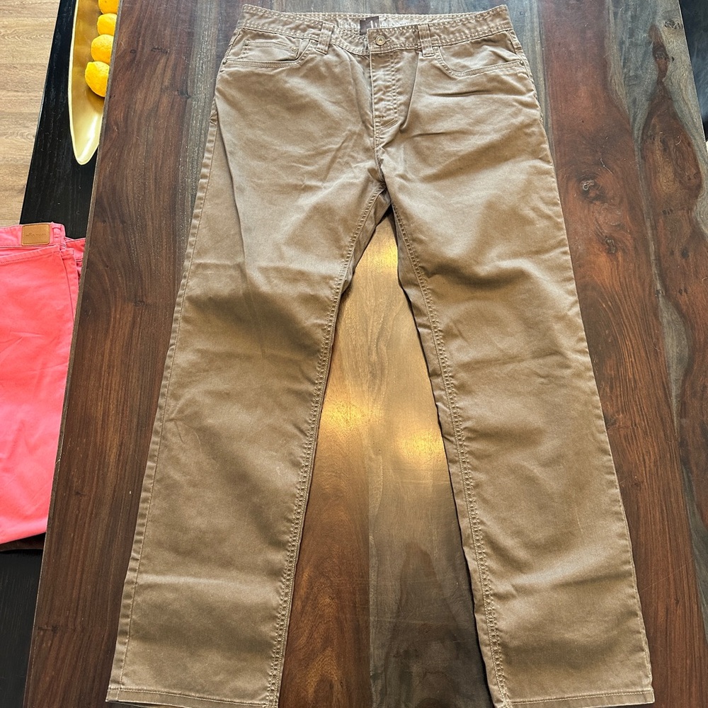 Prana Dark Brown Chinos with Straight Leg Cut